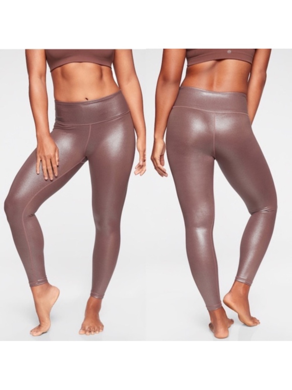 Athleta Elation Shimmer Tight Leggings in Cinnamon Size M